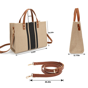 New Simple <b>Large</b> Capacity Professional Business Commute Fashion <b>Canvas</b> Tote <b>Bag</b> - Product Image 4
