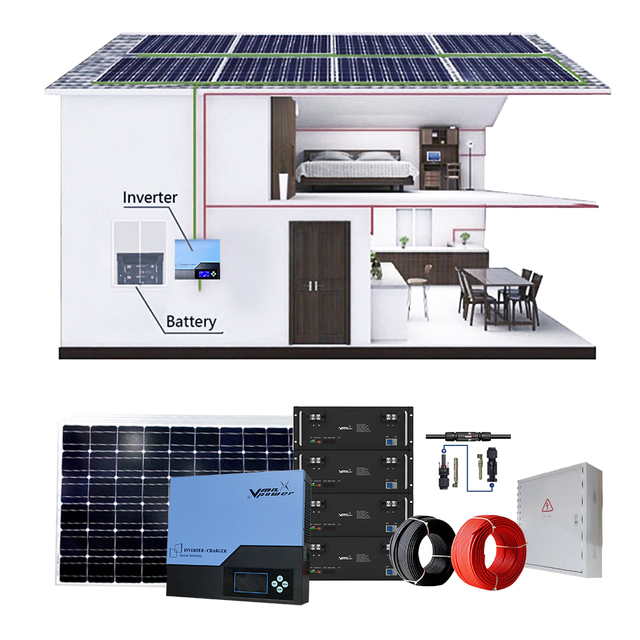 5KW 110V Complete Photovoltaic Solar System Solar Panels Kit off Grid Solar Energy System for Home