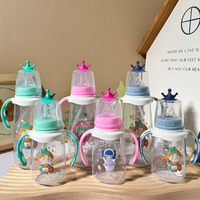 Nouveau design d'usine 280ml Kids Sippy Cup Ensemble de biberons en silicone de qualité alimentaire pour bébé