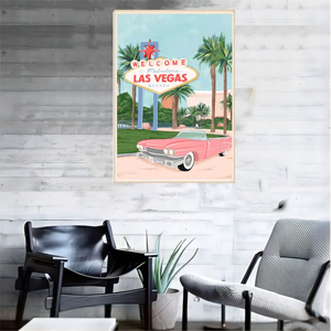 Bán buôn nhà sản xuất 5D sơn kim cương Kit Los Angeles Phong Cảnh Sơn kim cương đồ trang trí thêu nhựa - Product Image 2