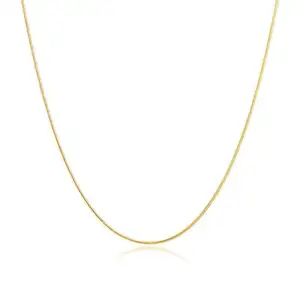 Edelstahl Minimalistischen Schmuck 1MM Schichtung Halskette Einfache Gold Überzogene Lange Dünne Halsband Schlange Kette Halskette