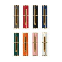 Atomiseur de parfum en cuir rechargeable portable de 10 ml avec logo personnalisé en relief et pulvérisateur à pompe