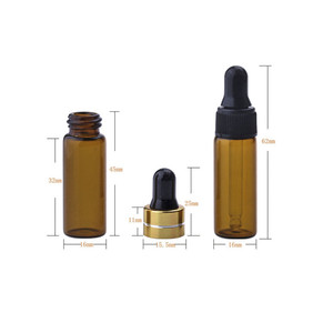 Envase de Muestra <span class=keywords><strong>para</strong></span> Aceite de Perfume, Mini Botella de Vidrio con Gotero de 1ml, 2ml, 3ml, 5ml, 10ml, en Color Ámbar, Transparente y <span class=keywords><strong>Azul</strong></span>, Frasco de Vidrio <span class=keywords><strong>para</strong></span> Aceite Capilar con Gotero - Product Image 4