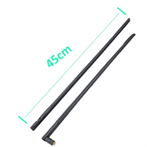 Antenne WiFi longue portée 2.4G 5.8G 12dBi à gain élevé RP SMA-Mâle omnidirectionnelle pliable pour routeur sans fil et amplificateur de réseau - Product Image 1