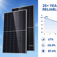 Module PV monocristallin double vitrage haute puissance 550W 580W 600W 630W 650W, rendement 23,2%, IP68, 1500V, type N, panneau solaire bifacial
