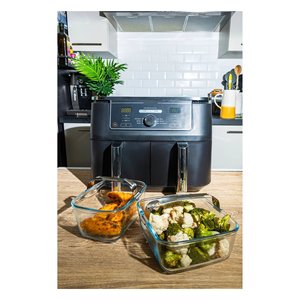 Plat à four en verre borosilicate (20x14x9cm) avec poignée amovible AIR FRYER Transparent 300U300 8045 - Product Image 5