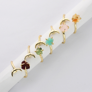 Nhẫn Trang Sức Tháo Gỡ Lo Âu Pha Lê Chữa Lành Tự Nhiên Mặt Trăng Mạ Vàng ZS0487 Nhẫn Đá Sinh Nhật Thật - Product Image 3