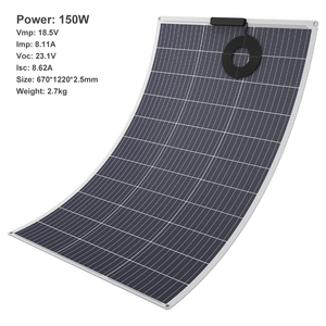 <span class=keywords><strong>Panneau</strong></span> <span class=keywords><strong>solaire</strong></span> flexible de câble de double noyau de sortie latérale de 150 watts 18 volts pour le <span class=keywords><strong>camping</strong></span>-<span class=keywords><strong>car</strong></span> marin de <span class=keywords><strong>camping</strong></span>-<span class=keywords><strong>car</strong></span> - Product Image 2