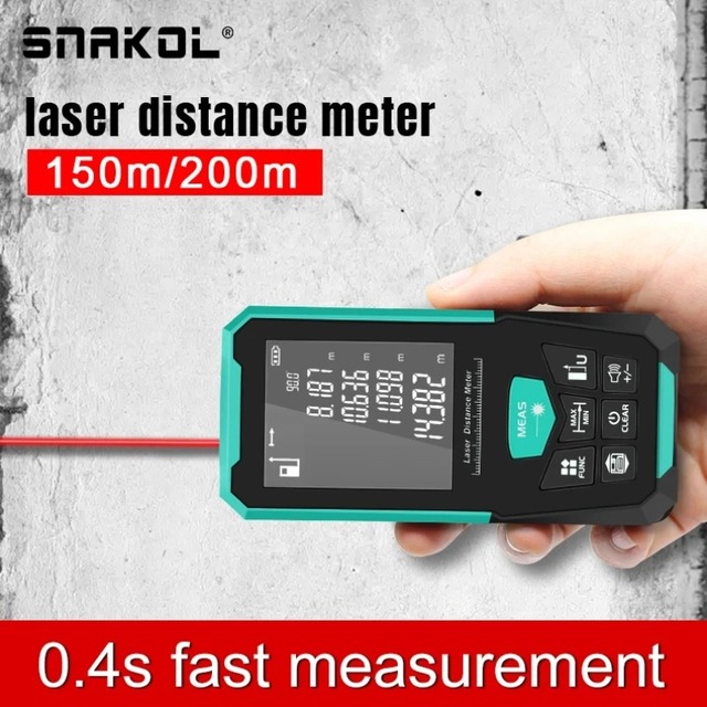 1pc new Snakol Laser Distance Meter 150M/200M Profesional Laser Tape Measure Rangefinder Trena Roulette Ruler Range Finde