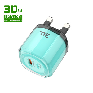 UK <span class=keywords><strong>20W</strong></span> Cargador de escritorio Pequeño cuadrado Cristal transparente Carga rápida 3,0/PD Adaptador para <span class=keywords><strong>iPhone</strong></span> Teléfonos Android <span class=keywords><strong>Cabezal</strong></span> de carga rápida - Product Image 1