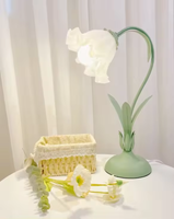 Zèle éclairage lampe de table en verre nordique moderne lampe de chevet en forme de fleur avec lampes de table en verre LED pour restaurant