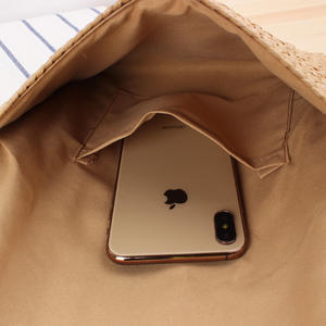 กระเป๋าผ้าทออเนกประสงค์ทำมือแฟชั่นแบบเรียบง่ายกระเป๋าชายหาดกระเป๋าผู้หญิงลำลอง128 - Product Image 6