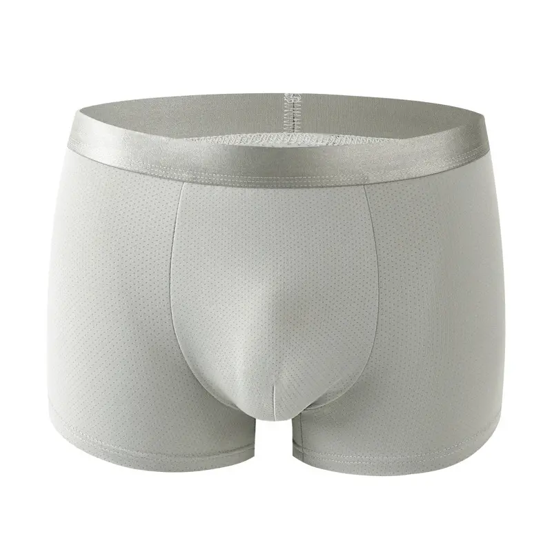 Wholesale Men'S Underwear Custom Logo Brands Breathable Solid Ice Silk Men'S Clothing Underwear