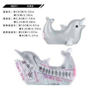 Masturbador masculino con forma <span class=keywords><strong>de</strong></span> delfín <span class=keywords><strong>de</strong></span> doble canal, juguete sexual realista, Vagina, Animal, coño, hombre, Stroker, FantasyOnahole - Product Image 4