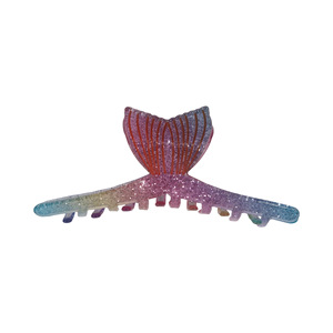 Pinzas para el pelo de acrílico con forma de animal retro, diseño de tiburón trucha colorido de dibujos animados, bonitas pinzas de garra con forma de pez oceánico para mujer - Product Image 4