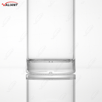 Bouteille en verre cylindrique transparente de 750 ml pour spiritueux, base lourde, vide, pour vodka et whisky, avec bouchon à vis