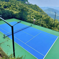 Système de revêtement de sol multi-sports en caoutchouc liquide antidérapant écologique pour badminton, tennis, volley-ball
