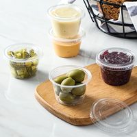 1000 Pcs Gobelets à Sauce en Plastique avec Couvercle 100ml Boîtes à Sauce Transparentes Contenants Alimentaires pour Sauces, Condiments, Crèmes à Emporter Sans BPA Micro-ondable