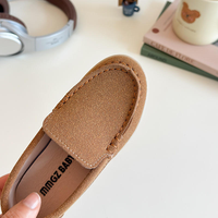 Mocassins unisexes personnalisés pour enfants, chaussures habillées souples antidérapantes, décontractées, en PU avec semelle extérieure en EVA, pour tout-petits et grands enfants, collection automne