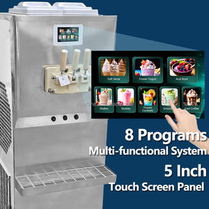 米国在庫価格8プログラム業務用アイスクリームマシン<span class=keywords><strong>3</strong></span>ノズルアイスクリーム＆スラッシーメーカー/マキナデヘラドスアベCE - Product Image 2