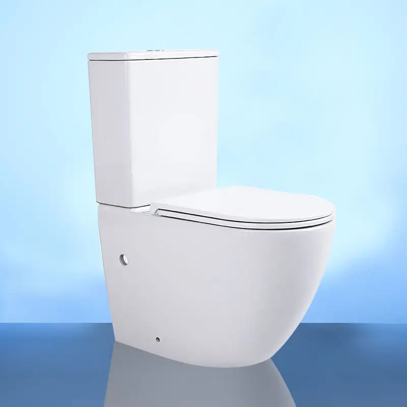 Randlose stehende Dual Flush WC Toiletten schüssel Moderne Keramik Wassers chrank Zweiteilige Toilette für Badezimmer