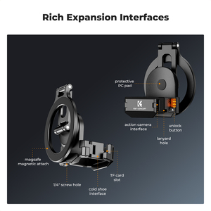 Adaptateur d'extension magnétique en alliage d'aluminium K&F <span class=keywords><strong>Concept</strong></span>, accessoires compatibles avec DJI Osmo Pocket 3, support de montage magnétique - Product Image 4