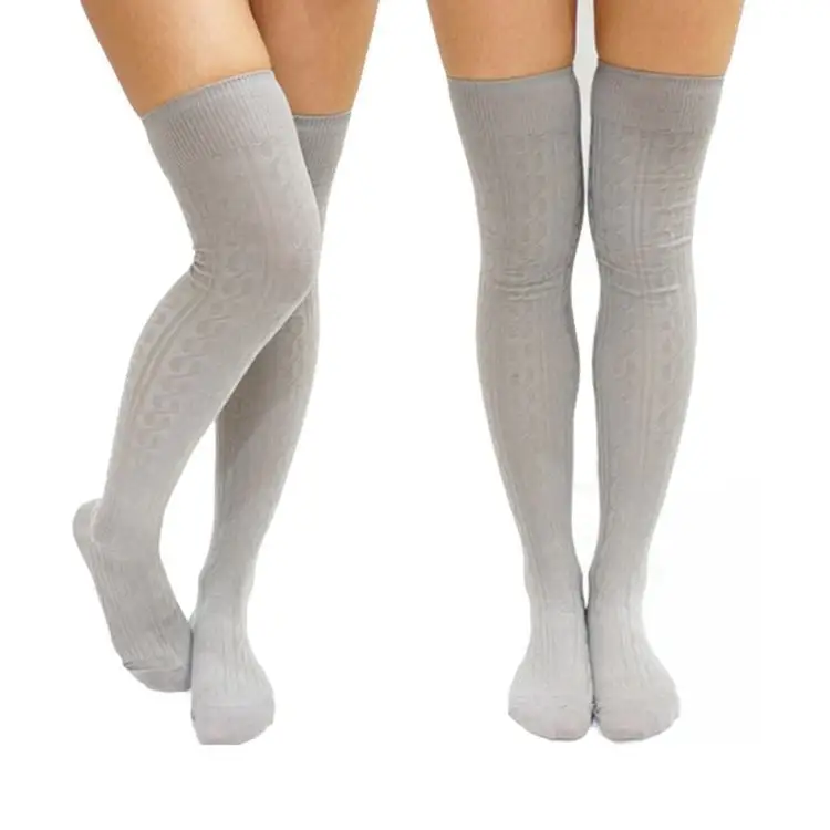 Sifot Leg Warmers Women Winter Stockings Knitted Knee High Socks Wholesale Custom Long Warm Cotton Digital Print 10 Pairs