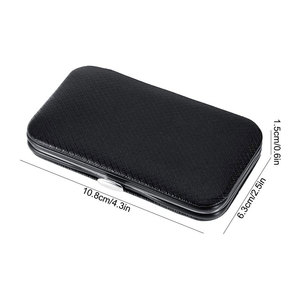 Ensemble de manucure en acier inoxydable avec étui en cuir, ciseaux personnalisés, kit d'instruments de soin des ongles, logo couleur personnalisé, vente en gros - Product Image 3