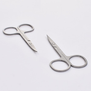 Stainless Steel Beauty Scissors Sharp Tip Straight Blade For Eyebrow <b>Nose</b> Hair Trimming Makeup Use - Product Image 1