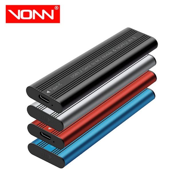 Type C M.2 NGFF Solid State Mobile Hard Drive Aluminum Alloy Case Enclosure 10Gbps External HDD Screw-Free NGFF M.2 SSD Box