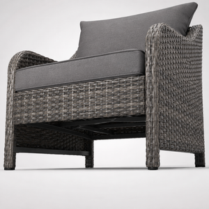 Ensemble <span class=keywords><strong>de</strong></span> <span class=keywords><strong>salon</strong></span> d'extérieur en rotin PE résistant aux UV, 5 pièces, meubles <span class=keywords><strong>de</strong></span> patio en osier avec ottoman et <span class=keywords><strong>table</strong></span> d'appoint - Product Image 6