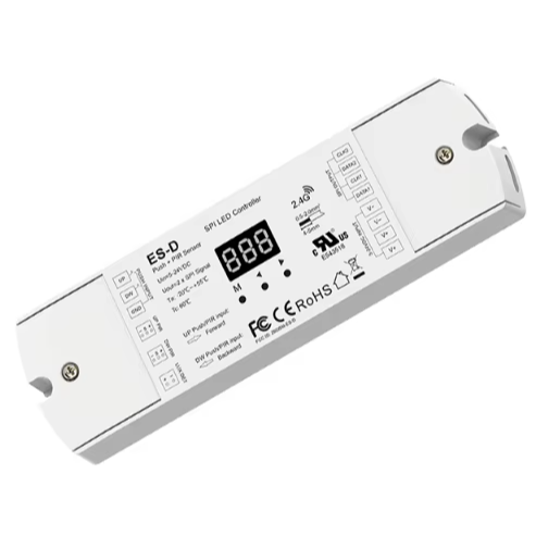 5-24VDC Dual PIR Sensor Dual Push Button SPI Pixel LED Dimmer Stair Light Controller 75-360W for Stair Light ES-D