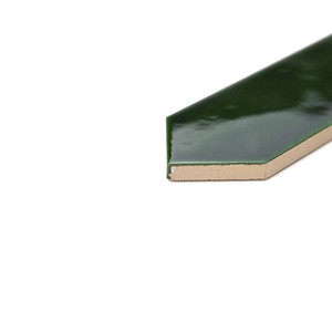 Azulejo Verde Oscuro 5x25 cm Brillante con Bordes Irregulares - Product Image 3