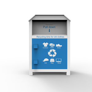 Charity new design anti thief cheap used clothing recycling bin