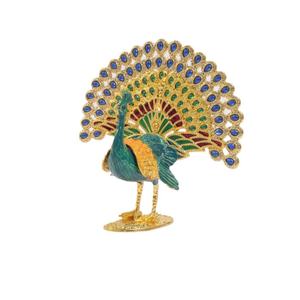 Adorno de Metal Pequeño de Pavo Real, Novedad de Venta Caliente, Fuente Transfronteriza, Logotipo Grabado para Escritorio, Temática Animal, Tallado Artesanal - Product Image 4