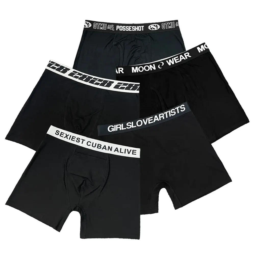 Wholesale Custom 95 Cotton 5 Spandex Boxer Short Boxer For Men Plus Size Underwear Men's Boxer Briefs
