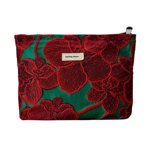 Chinoiserie Cosmetics Double-Layer Travel Portable for <b>Toiletry</b> Bag Zipper Closure New Skin Care Product <b>Storage</b> Clutch Bag - Product Image 4