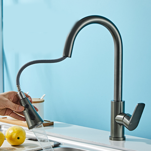 Robinet de cuisine extensible pour lave-vaisselle domestique, anti-éclaboussures, eau chaude et froide, robinet en aluminium spatial - Product Image 2