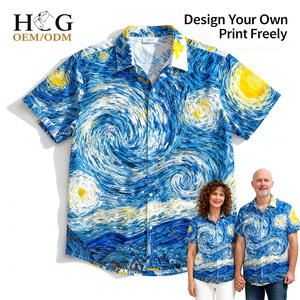 Chemises Hawaïennes pour Hommes pour les Vacances à la Plage Nouveau Design Imprimé Floral Vintage Havaiana Chemise Hawaïenne Imprimée Florale Vintage - Product Image 1