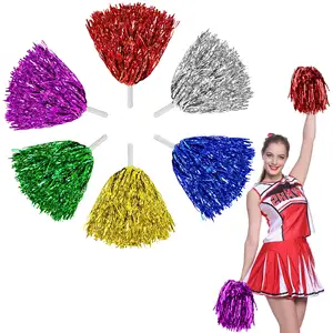 Tinsel Cheerleader Pompoms Dance Party Accessories for Graduation Noise Makers and Sporting Events Makers Cheerleading Pom Poms