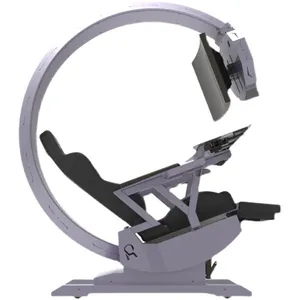 Игровой стул для ПК с тремя мониторами, кабина для игрового компьютера, светодиодный компьютерный офисный игровой розовый спортивный симулятор гоночной кабины для игр