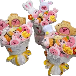 Nouvelle vente Peluches Anime Figure peluche jouets castor chaton Graduation Bouquet peluches cadeau