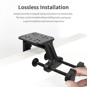 VINmounts Aluminum U-Clamp Mount Base with Multi-Position Holes, 75x75mm, Dual Screw Boat Clamp <b>Bracket</b> VIN-U-02 - Product Image 4