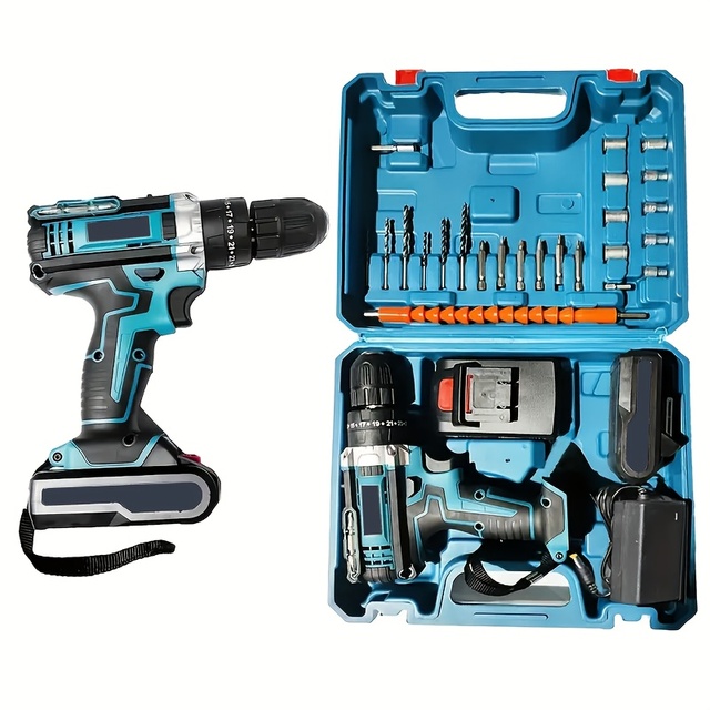 Professional Portable Brushless Motor Cordless Drill Set with Lithium Battery Variable Speed OEM Support for Home Industrial Use