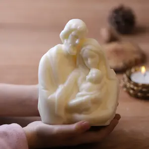 圣母玛利亚蜡烛硅胶模具可定制拉蜡烛模具