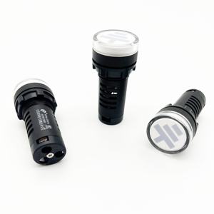 AD56-22W 22mm lampe 24V ~ 380V cercle rond tête blanche isolation frein/disjoncteur/connecter indicateur de Position au sol - Product Image 1