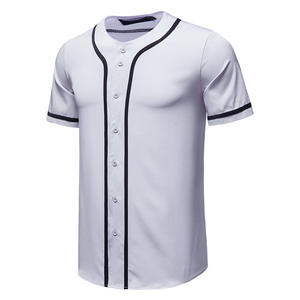 Uniformes de baseball vierges, simples, <span class=keywords><strong>hip</strong></span>-<span class=keywords><strong>hop</strong></span>, hipster, maillots de baseball à boutons, uniformes de sport, maillots pour hommes et femmes - Product Image 1