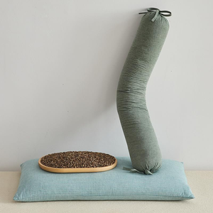 <span class=keywords><strong>Coussin</strong></span> Ergonomique 2-en-1 Détachable en Graines de Sarrasin, Respirant et Adapté à la Courbe du <span class=keywords><strong>Cou</strong></span>, des Épaules et de la Tête, pour un Soutien Optimal et Doux pour la Peau - Product Image 4