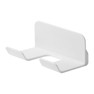 Penyangga Pengering Rambut Tanpa Bor, Organizer HIPS untuk Dinding Kamar Mandi, Penyimpanan Pengering Rambut dengan Slot Pengatur Kabel - Product Image 5