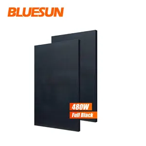 Bluesun製品ソーラーパネル480w単結晶percソーラーパネルソーラーシングルテクノロジールーフタイル太陽光発電